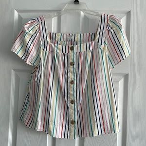 jcrew multicolor blouse